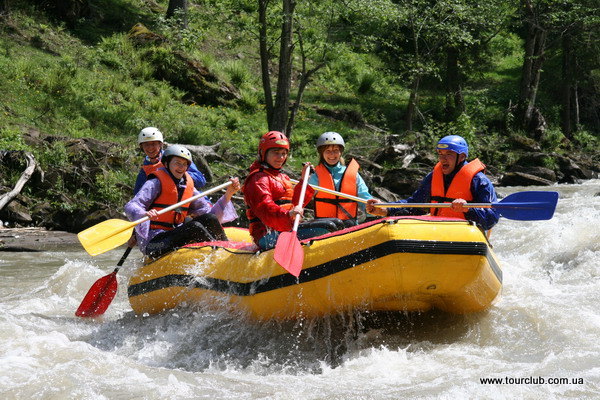 Rafting on the Cheremosh. Raft