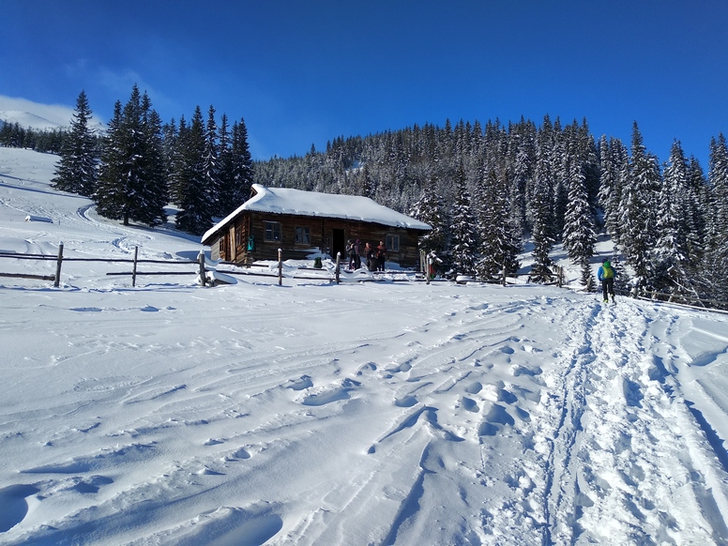 Hut under the Smotrych Mountain