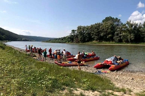 Rafting on the Dniester river