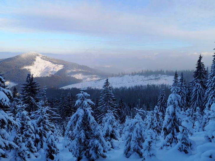 Snow-covered mountains