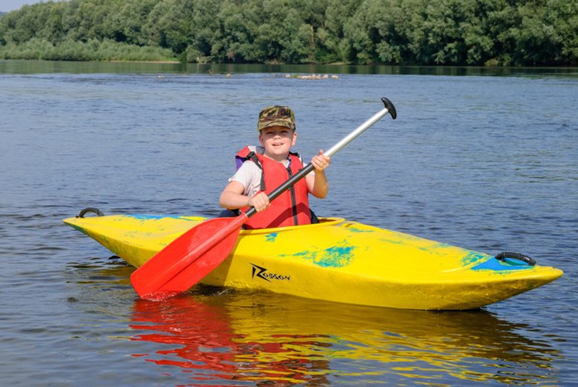 Children's rafting on the Dniester