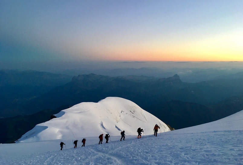 Climbing the Mont Blanc