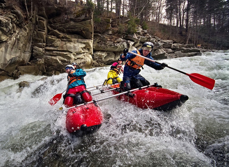 Rafting in the Carpathians