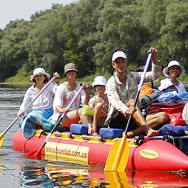 Rafting on the Dniester River