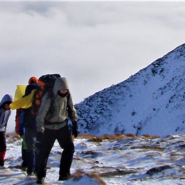 Carpathian party: finding snow - up to Hoverla 